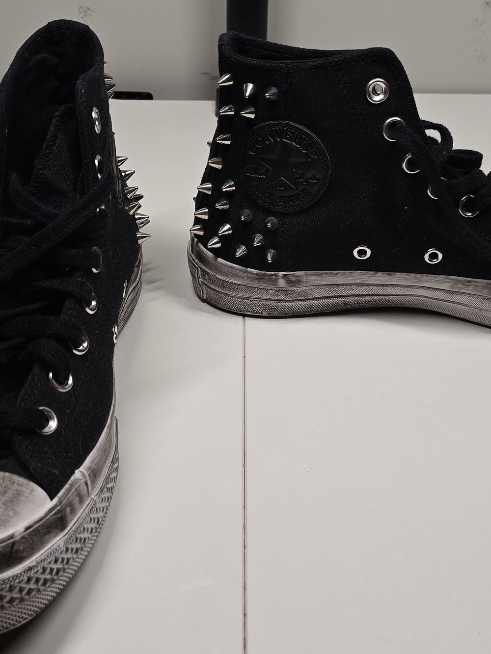 Spiked Converse Chuck Taylor High Tops – Women’s Size 9 - Picture 9 of 11
